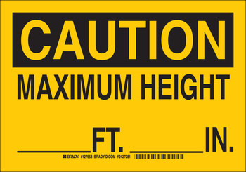 Picture of Brady B-401 Polystyrene Rectangle Yellow English Equipment Safety Sign part number 127660 (Main product image)