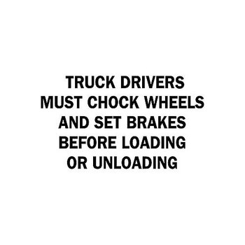 Picture of Brady B-555 Aluminum Rectangle White English Truck Driver Instruction Sign part number 43448 (Main product image)
