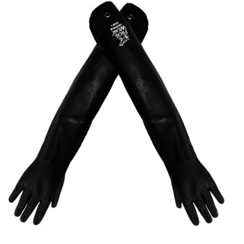 Picture of Global Glove Frogwear 9932R Black Large Neoprene Chemical-Resistant Gloves (Main product image)