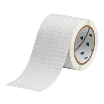 Picture of Brady White Self-Extinguishing PVF Thermal Transfer THT-1-437-10 Die-Cut Thermal Transfer Printer Label Roll (Main product image)