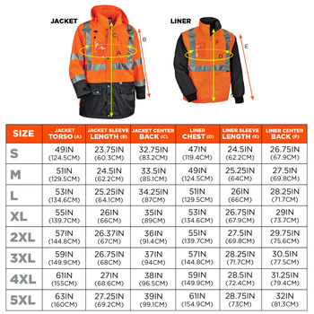 Ergodyne GloWear Cold Condition Jacket Kit 8388 25554 - Size Large - Orange