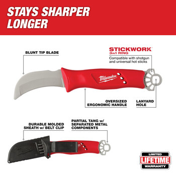 Milwaukee 48-22-1923 Hawkbill Knife - Glass-Filled Nylon - 9.5 in - 53238