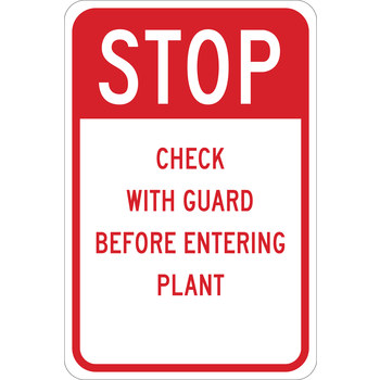 Picture of Brady B-555 Aluminum Rectangle English Stop Signs, Traffic Control Signs & Banners Sign part number 124449 (Main product image)