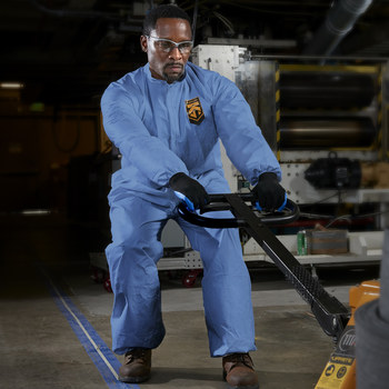 Ansell Kleenguard Chemical-Resistant Coveralls A60 45002 - Size Medium - Blue