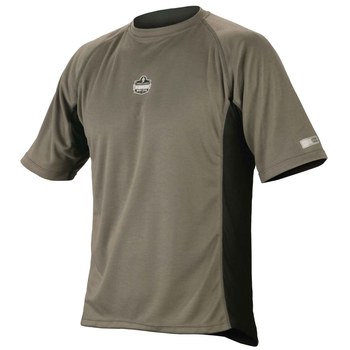 Picture of Ergodyne Core Performance Work Wear 6418 Gray Synthetic High Visibility Shirt (Main product image)