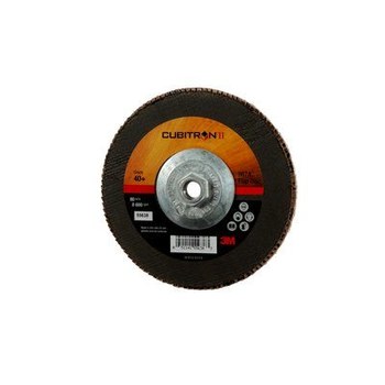 3M Cubitron II 967A Type 27 Flap Disc 55638 - Ceramic Aluminum Oxide - 7 in - 40+ - Coarse