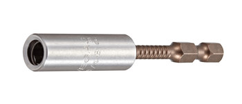Vega Tools Impactech 1/4 in Magnetic C-Ring Bit Holder P175MH1CD2 - 1/4 in-Hex Shank - S2 Steel & Stainless Steel - 3 in Length - Gunmetal Bronze Finish - 02139