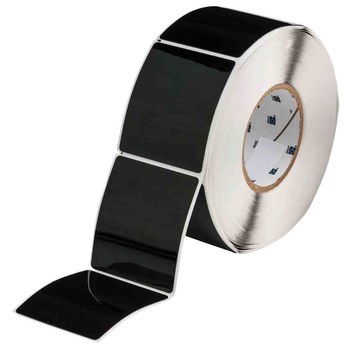 Picture of Brady Black Polyester Thermal Transfer THTEP178-593-.25BK Die-Cut Thermal Transfer Printer Label Roll (Main product image)
