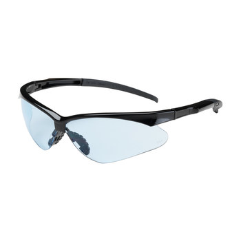 Picture of Bouton Optical Adversary 250-28-00 Blue Black Universal Polycarbonate Standard Safety Glasses (Main product image)
