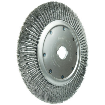 Weiler 09990 Wheel Brush - 15 in Dia - Knotted - Standard Twist Steel Bristle