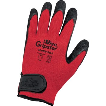 Global Glove Vise Gripster Red XL Polyester/Cotton Work Gloves - Level A2 Cut Resistance - Rubber Coating - Rough Finish - 300RV-10(XL)