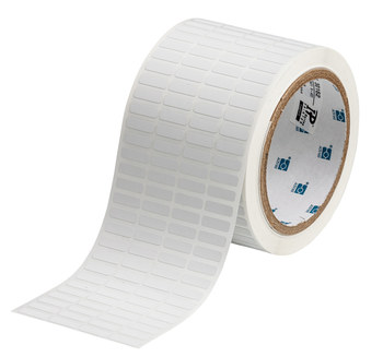 Picture of Brady White Self-Extinguishing PVF Thermal Transfer THT-14-437-10 Die-Cut Thermal Transfer Printer Label Roll (Main product image)