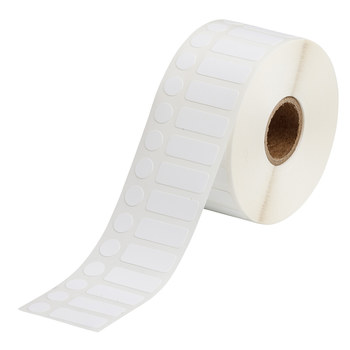 Picture of Brady White Nylon Thermal Transfer THT-249-499-1.5-SC Die-Cut Thermal Transfer Printer Label Roll (Main product image)