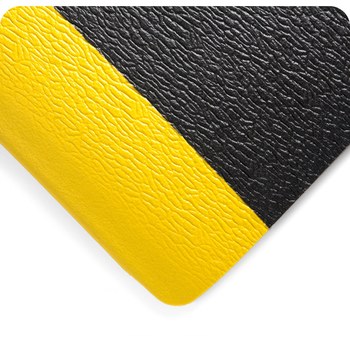 Picture of Wearwell Deluxe Soft Step 444 Black Vinyl Sponge Pebbled Anti-Fatigue Mat (Main product image)