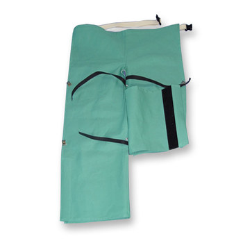 Picture of Chicago Protective Apparel Green Small FR Cotton Step-In Heat-Resistant Chaps (Main product image)
