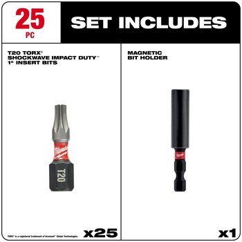 Milwaukee SHOCKWAVE Impact Duty Insert Bit Set 48-32-5013 - 47875