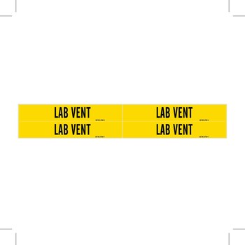 Picture of Brady Black on Yellow Vinyl 8792-4 Self-Adhesive Pipe Marker (Main product image)
