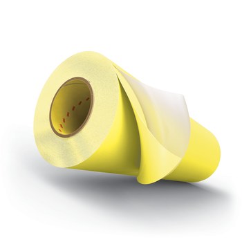 3M Cushion-Mount E1315H Yellow Flexographic Plate Mounting Tape - 16 in Width x 25 yd Length - 17 mil Thick - Polycoated Polyester Liner - 07784