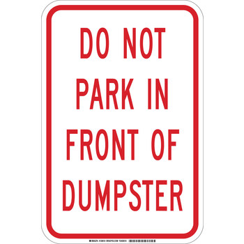 Picture of Brady B-401 High Impact Polystyrene Rectangle White English Parking Restriction, Permission & Information Sign part number 129619 (Main product image)