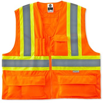 Ergodyne Glowear High-Visibility Vest 8235ZX 26185 - Size Large/XL - High-Visibility Orange