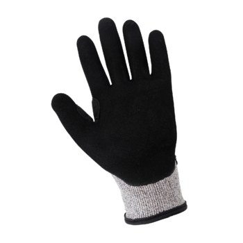 Global Glove Roughneck C I A CIA417V Black Large Cut-Resistant Gloves - ANSI A2 Cut Resistance - Nitrile Palm Only Coating - CIA417V/LG