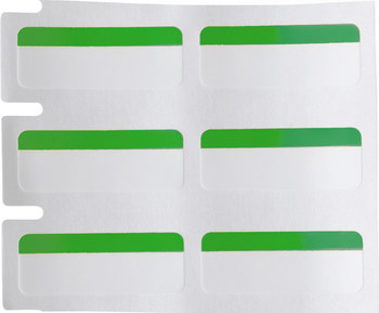 Brady THT-152-494-GN Thermal Transfer Printable Labels - 1 in x 0.375 in - Polyester - Green / White - B-494 - 60900