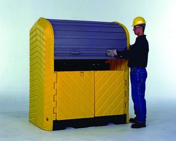 Picture of Sellars Yellow/Blue Polyethylene 66 gal Spill Workstation (Main product image)