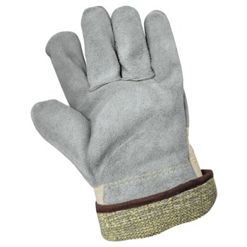 Global Glove Big Ole CR2100 Gray Large Split Cowhide Cut-Resistant Glove - ANSI A4 Cut Resistance - CR2100/LG