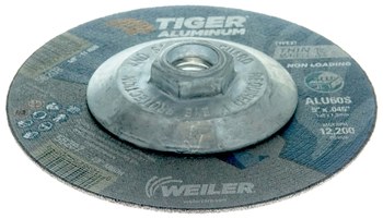 Weiler Tiger Aluminum Cutting Wheel 58208 - 5 in - Aluminum Oxide - 60 - S