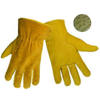 Picture of Global Glove 3200DSB Yellow X-Small Split Deerskin Leather Driver's Gloves (Main product image)