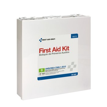 First Aid Only First Aid Kit - 13.25 in Width - 14.13 in Length - 3.13 in Height - Metal Case Construction - 092265-90570