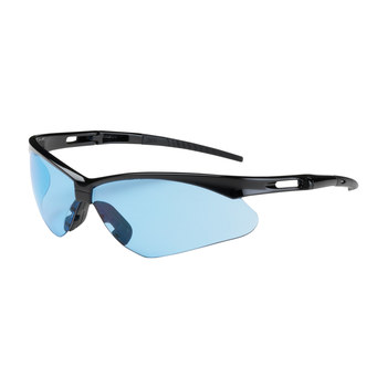 BOUTON OPTICAL 250-AN-10113, Anser Safety Glasses Black Frm, Blue Scratch-Resistant Lens (Pack-12)