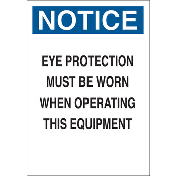 Picture of Brady B-401 High Impact Polystyrene Rectangle White English Equipment Safety Sign part number 23057 (Main product image)