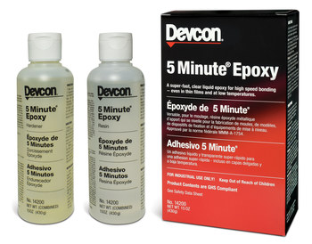 Devcon High Strength 5 Minute Epoxy 1500psi 8.5 oz in 2 Bottles
