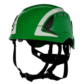 3M SecureFit Safety Helmet X5004VX-ANSI Green-Vented-Reflective