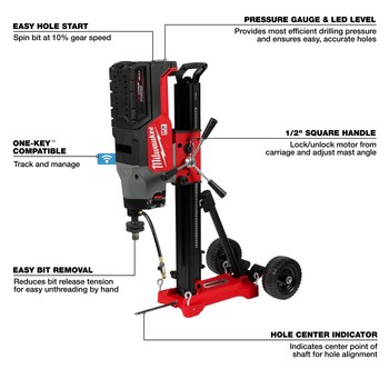 Milwaukee MX FUEL Core Rig w/ Stand Kit MXF302-2HD - 1-1/4 in - 7 in Chuck - 120.12 lb - Electric