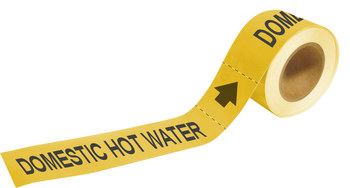 Picture of Brady Pipe Markers-To-Go Yellow Plastic 73887 Self-Adhesive Pipe Marker (Main product image)