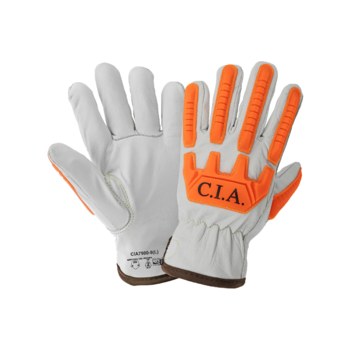 Global Glove White Medium Grain Goatskin Multi-Hazard Gloves - Keystone Thumb - CIA7900-8(M)