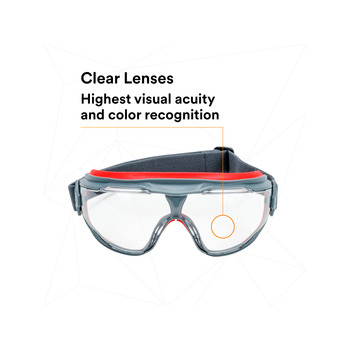 3M Goggle Gear 500 Safety Goggles 27455, Polycarbonate Clear Lens