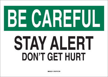 Picture of Brady B-302 Polyester Rectangle White English Safety Awareness Sign part number 88810 (Main product image)
