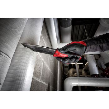 Milwaukee HARDLINE 48-22-1928 Fixed Blade Knife - Glass Filled Nylon, Rubber - 10.25 in - 50280