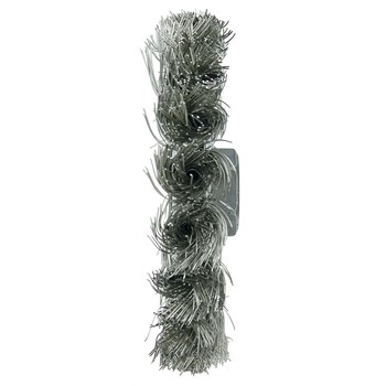 Weiler Wolverine 36213 Wheel Brush - 4 in Dia - Knotted - Standard Twist Stainless Steel Bristle