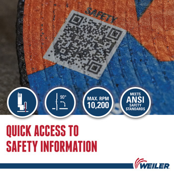 Weiler Tiger 2.0 Cutting Wheel 58032 - 6 in - Zirconia Alumina - 60 - T