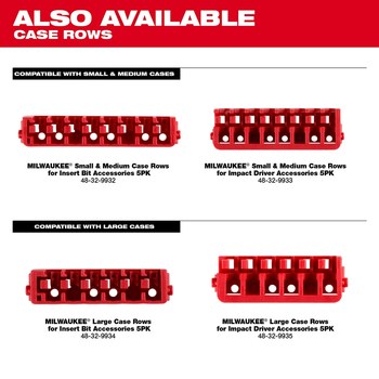 Milwaukee Red Polypropylene Large Case Rows - 0.69 in Length - 3.5 in Wide - 48-32-9935