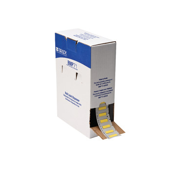 Picture of Brady Permasleeve Yellow Heat-Shrinkable, Self-Extinguishing Polyolefin Thermal Transfer BM71-187-1-342YL Die-Cut Thermal Transfer Printer Sleeve (Main product image)