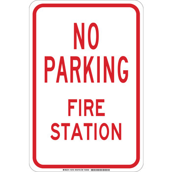 Picture of Brady B-555 Aluminum Rectangle White English Parking Restriction, Permission & Information Sign part number 129732 (Main product image)