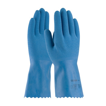 Picture of PIP Assurance 55-1635 Blue Small Latex Supported Chemical-Resistant Gloves (Main product image)