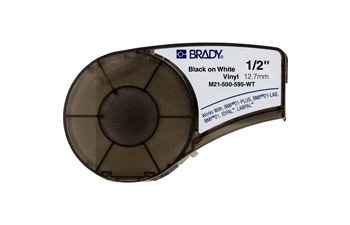 Brady print label zelflaminerend vinyl 25,4x63,5mm 1000st wit - Carel
