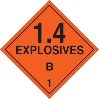 Picture of Brady B-946 Vinyl Square Orange English Truck Placards Sign part number 63326 (Main product image)