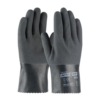 Picture of PIP ActivGrip 56-AG585 Gray X-Small Nitrile/Polyester Supported Chemical-Resistant Gloves (Main product image)